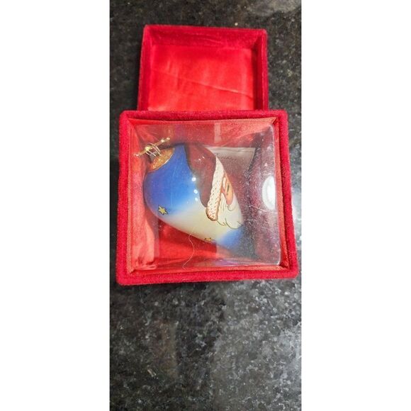 JC Penney Santa Reverse Painted Teardrop Ornament - Picture 4 of 8